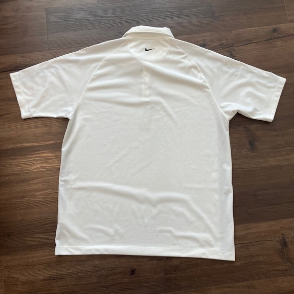 Nike Golf Dri Fit Men’s Polo Shirt Standard Fit White Black Stripe Size XL - Picture 6 of 10